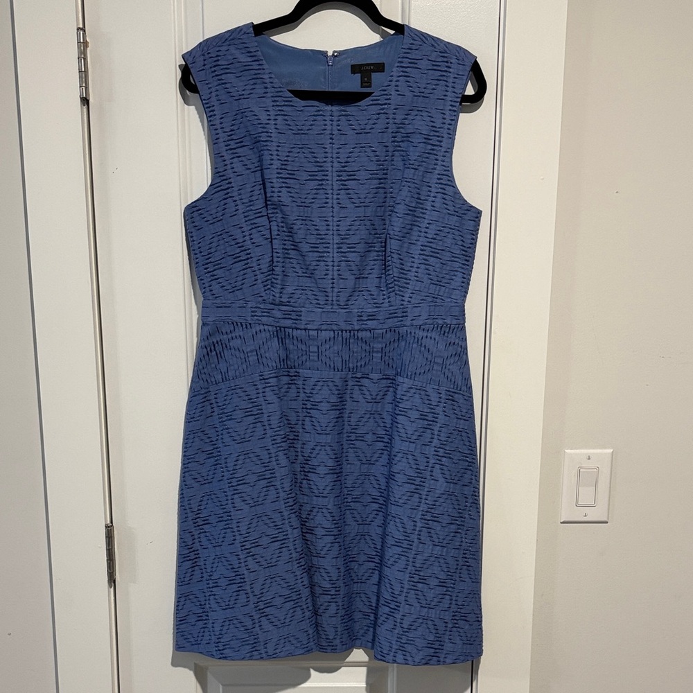 J. Crew Textured Blue Mini Dress